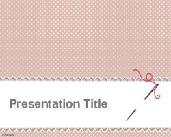 Sewing PowerPoint Template -free pink PowerPoint template or ...