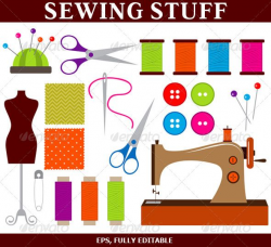 Sewing Stuff | Object Typography | Sewing clipart, Sewing ...