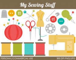 sewing graphics | Sewing Stuff Clipart - Digital Clip Art ...