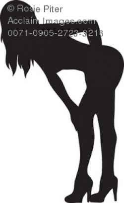 Clipart Illustration of a Sexy Woman Silhouette