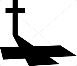 Long Shadow on Good Friday Cross | Cross Clipart