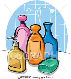 Vector Illustration - Shampoo and soap . EPS Clipart ...
