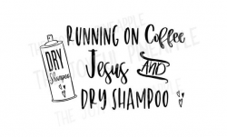 Coffee and Jesus and Dry Shampoo Sublimation Watercolor Design PNG,  Graphic, Clip Art, Digital Download