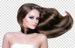 Brunette-hair woman, Hair care Beauty Parlour Hair ...