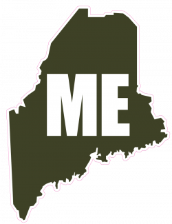 Maine-Shape_GreenWhite.png (800×1041) | state outlines | Pinterest ...