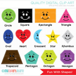 Clipart - Fun with Shapes, Back to School