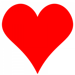 Clipart - Plain Red Heart Shape - Clip Art Library