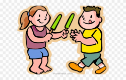 Snack Clipart Kids Sharing - Sharing Of Toys Clipart - Png ...