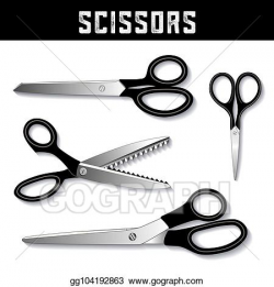 Vector Clipart - Scissors collection, embroidery, dressmaker ...