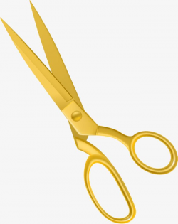 Vector Hand Painted Gold Scissors, Vector, Hand Painted ...