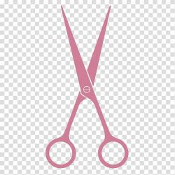 Pink scissors illustration, Comb Cosmetologist Beauty ...