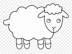 Lamb Clipart - Sheep Clip Art Outline - Png Download (#35341 ...