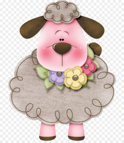 Pink Flower Cartoon clipart - Sheep, Goat, Drawing ...