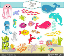 Under the sea Clip Art ,.- Fish Clip Art, sea shell Clip Art ...