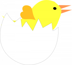 Yellow Chick In Cracked Eggshell Clip Art at Clker.com - vector clip ...