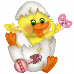 Images Are On A Transparent Background Baby Yellow Easter Cartoon ...
