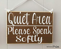 Amazon.com: 10x8 Quiet Area Please Speak Softly Custom Wood ...