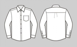 Button down shirt vector fashion flat sketch,Adobe ...