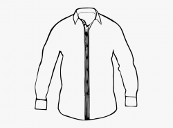 Clipart Button Up Pencil In Color - Shirt Clipart Black And ...