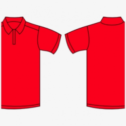 Tshirt Clipart Collared Shirt - Red Polo Shirt Template ...
