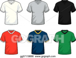 Vector Art - V-neck shirts. Clipart Drawing gg57118666 - GoGraph