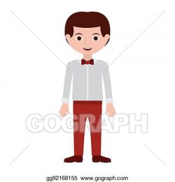 EPS Vector - Man with formal shirt and bowtie. Stock Clipart ...