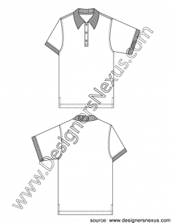 Mens Short Sleeve Polo Shirt V3 Fashion Technical Drawing ...