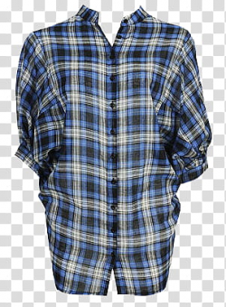 Scottish Shirts, blue and gray button-up shirt transparent ...