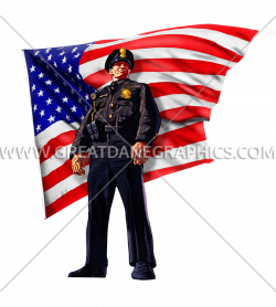 Police Officer | Production Ready Artwork for T-Shirt Printing