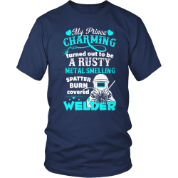 Welder T-Shirt Design - My Prince Charming | snazzyshirtz.com