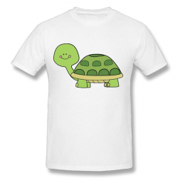 Men'S Cute Turtle Clip Art 100% Cotton Prints Casual Short Sleeve T Shirt  Men'S High Quality Tops Hipster Harajuku Offensive T Shirt T Shirt Slogan  ...