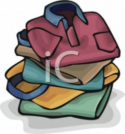 Stack of Men's Shirts - Royalty Free Clipart Picture