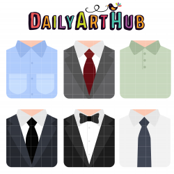 Classy Shirts And Suits Clip Art Set