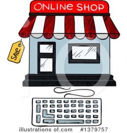 Online Shop Clipart #1379757 - Illustration by Vector Tradition SM