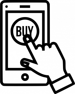 Mobile Online Store Shop Buy Sell Product Hand Gesture Svg Png Icon ...