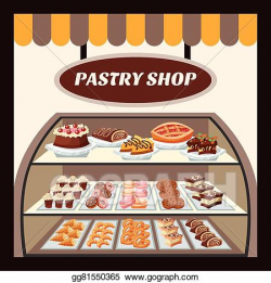 Clip Art Vector - Pastry shop background . Stock EPS ...