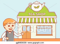 EPS Illustration - Tea shop store. Vector Clipart gg84835335 ...