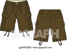 Vector Art - Men fashion cargo shorts. EPS clipart ...