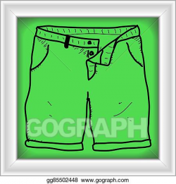 Vector Stock - Simple doodle of a pair of shorts. Clipart ...