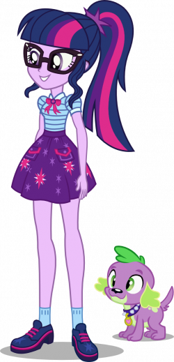 Twilight Sparkle and Spike - EQG Shorts by seahawk270 on DeviantArt