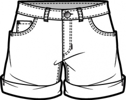 Shorts Clipart Black And White - Letters