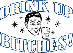 Drink Up Bitches Fun Summer Shot Alcohol Drunk Bar Party New Mens T ...