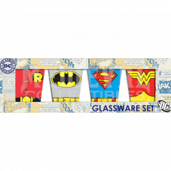 DC Hero Uniforms Four Piece Shot Glass Set - NW-DC031SG8 by Zombies ...