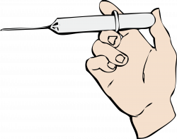 Clipart - hand and syringe