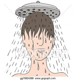 EPS Illustration - Man showering. Vector Clipart gg70824388 ...