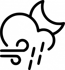 Night Shower Cloud Rain Moon Svg Png Icon Free Download (#540679 ...