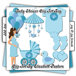 Baby shower clip art boy collection includes 8 images. A pregnant ...