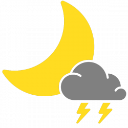 simple weather icons scattered thunderstorms night | SVG(VECTOR ...