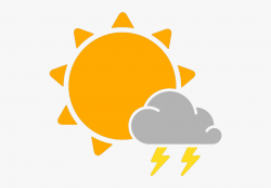 Thunderstorm Clipart Thunderstorm Weather - Sun Icon Clipart ...