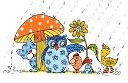 Spring April showers clip art | Clip Art Everyday for Cards ...